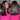 Black Double Drawn Straight Wig Model Show In Front And Back