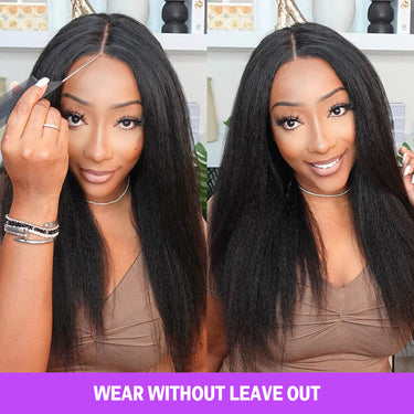 Yaki Straight All In One Half Wig Wear Without Leave Out
