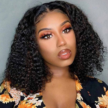 Megalook Glueless Jerry Curly Wave Wig Upgrade V Part Wig No Leave Out Protective Styles