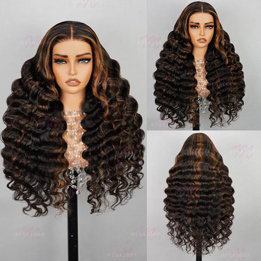 Pre Cut Lace | Glueless Lace Wigs Pre Plucked Closure Wig with Natural Hairline Loose Deep Curly Human Hair Wear And Go Wig