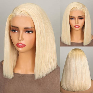 Megalook 6x5 Invisible Knots Glueless 613 Blonde Silky Straight Realistic Hairline Beginner Friendly