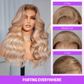 Ash Blonde Highlight 6x5 Wig Part Everywhere