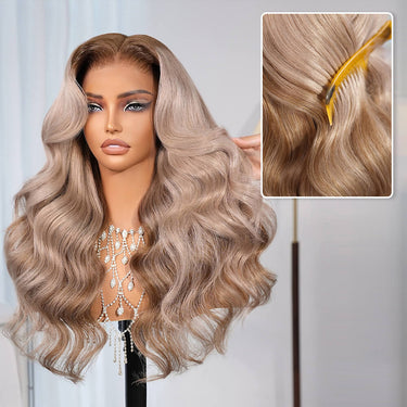 Ash Blonde Highlights on Brown Hair Wigs