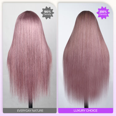 Ash Purple 13x6 Wig 180% Density VS 250% Density