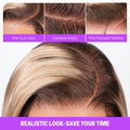Ombre Ash Blonde Highlight Bob Wig Pre-Everything Save Your TIme