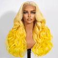 Blonde to Yellow Ombre 13x6 Three Go Glueless Wig Different Angles