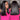 Black Double Drawn Straight Wig Model Show In Front And Back