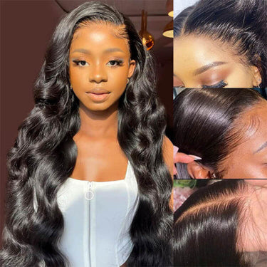 13X6 Lace Front Wig Preplucked With Baby Hair Body Wave Human Hair Wigs