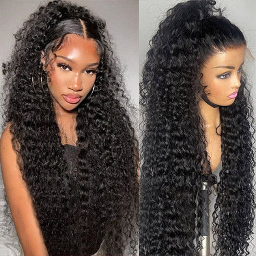 Megalook 3D Dome Cap Bleach Knots 13x4 Lace Wig Deep Curly Human Hair Easy Wear And Go Wig