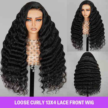 Loose Curly 13x4 Lace Front WIgs Real Show
