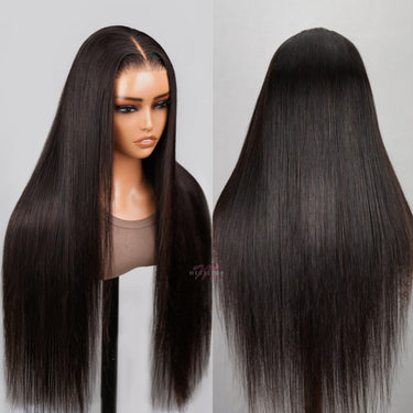 Upgrade Pre Cut 6X5 Lace Glueless Straight HD Lace Wear Go Closure Wig With Pre-plucked Edges