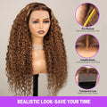 Piano Highlight Water Wave Lace Front Wig Realistic Look Save Your Time