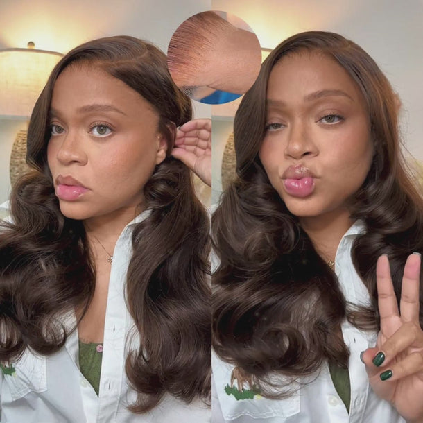 Chocolate Brown HD Lace Wig Invisible Lace Video