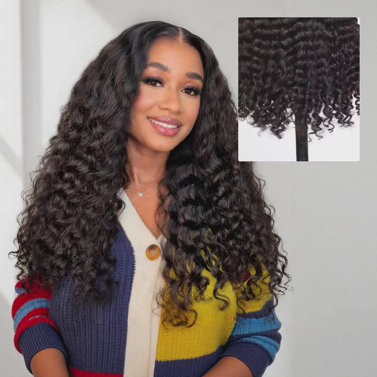 Deep Wave 13x6 Glueless Wig With Finger Coil Ends &autoplay