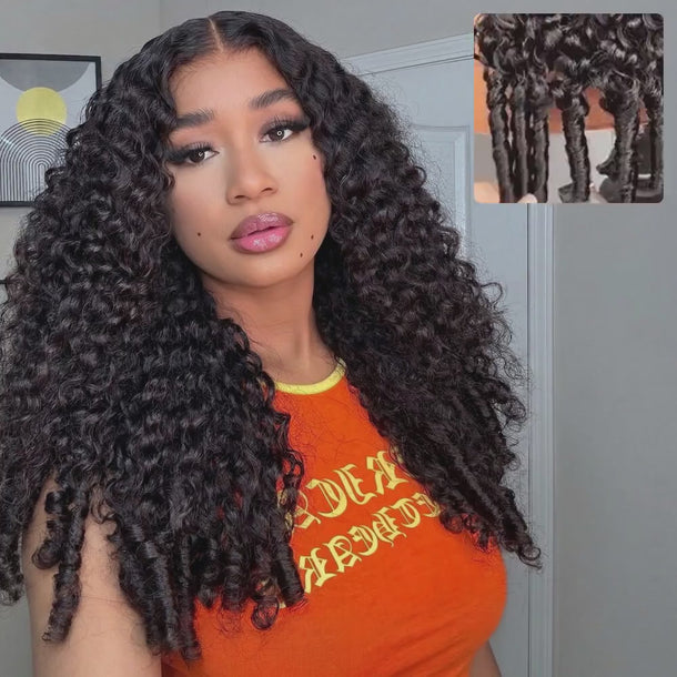 Curly Zero Wear Truly Snap & Go HD Lace Wig With Finger Coil Ends &autoplay