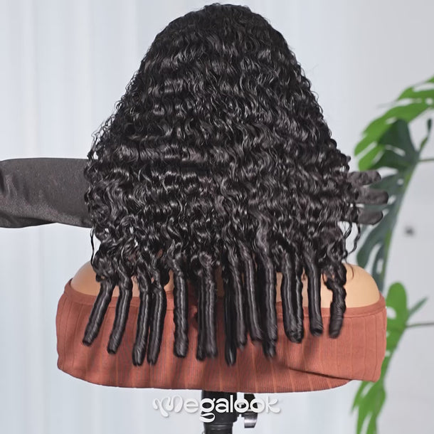 Curly Wig With Finger Coil Ends Video