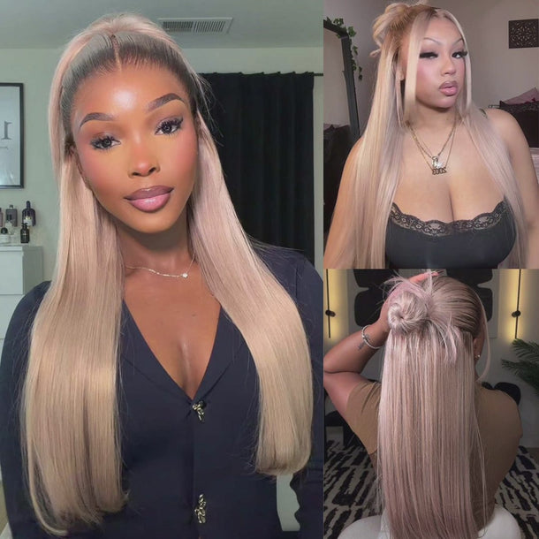Ombre Ash Blonde 13x6 Glueless Wig Video Collection