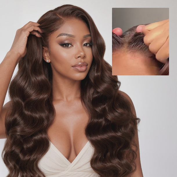 Dark Brown Zero Wear Truly Snap & Go HD Lace Wig Details &autoplay