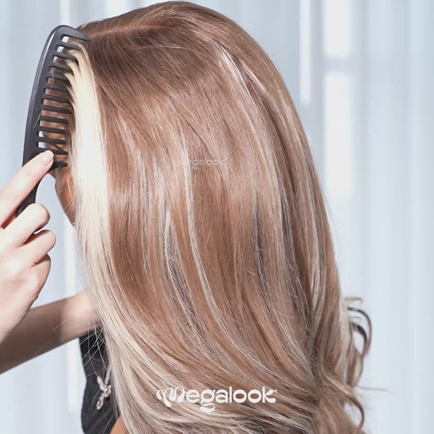 Brown 13x6 Glueless Wig With Blonde Highlights
