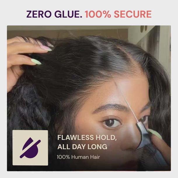 Deep Wave 13x6 Glueless Wig With Finger Coil Ends Zero Glue 100% Secure &autoplay