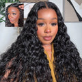 Water Wave 3D Lace Half Wig Show Your Natural Hairline