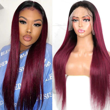 $100 OFF Code: MS100 | Megalook 4X4 1B99J Straight 180% Density Wig