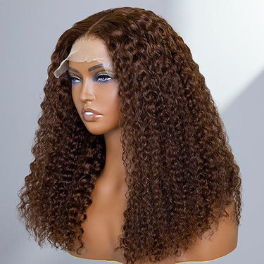 Chocolate Dark Brown Long Curly Human Hair Wigs 210% Density Glueless 5x5 13x4 Lace Front Wig | Fall Hair Trends