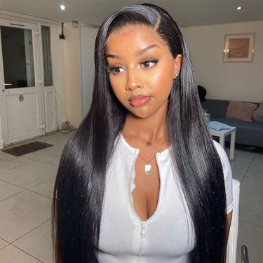 Megalook Undetectable Transparent 13x4 Lace Frontal Wig Brazilian Straight Human HD Lace Wig For Black Women