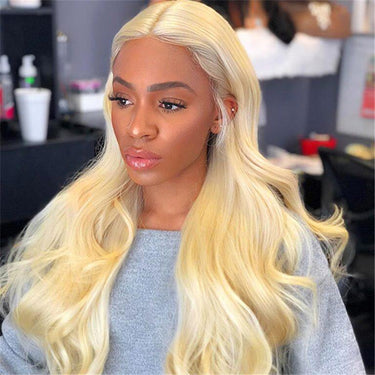 Megalook 13x4 Lace Front Wig honey Blonde 613 Wig Can Dye to Pink Blue Purple Silver Ginger Orange