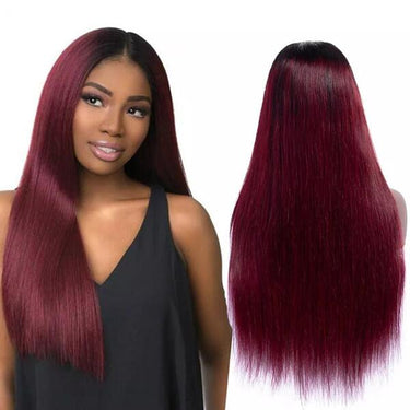 $100 OFF Code: MS100 | Megalook 4X4 1B99J Straight 180% Density Wig