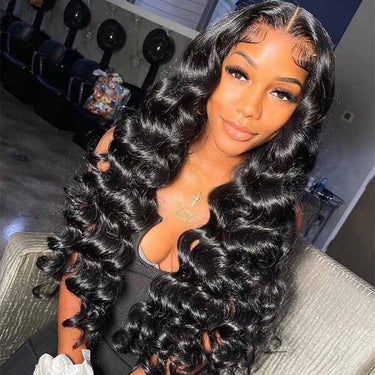 360 Loose Wave Wigs 360 Lace Frontal Wigs Pre-plucked Natural Hairline Remy Human Hair